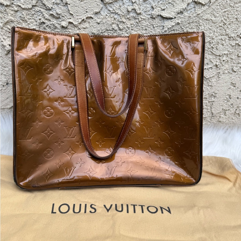 Louis Vuitton Brown Vernis Monogram Reversible Tote